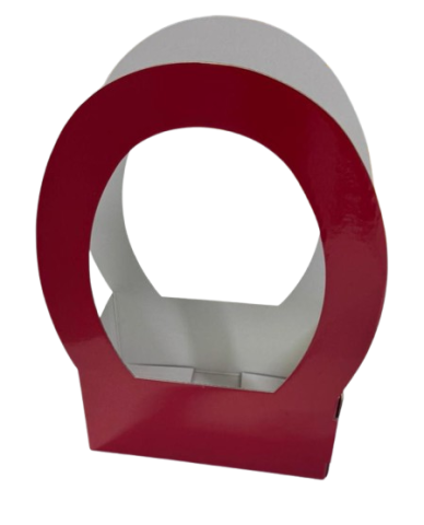 Cos Rosu Flori 21x11x10 Cm (carton gros) (Pret la 25buc)