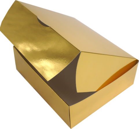 CUTII PRAJITURI 13x13x6 CM AURII (Pret la 50 buc)