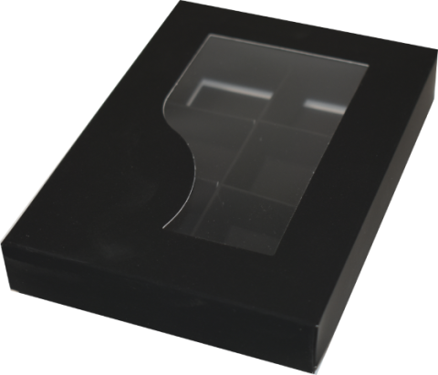 Cutii Praline 12 buc (Corp + Capac) Negre (necesita formare) (Pret la 100 buc)