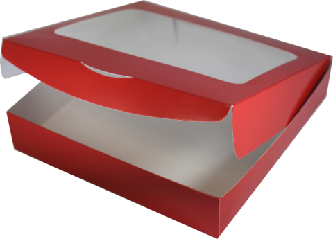 Cutii cu display 24x24x5 Cm Rosii (Pret la 50 buc)