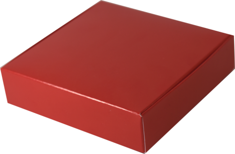 CUTII PRAJITURI 12x12x3 CM ROSII (Pret la 100 buc)