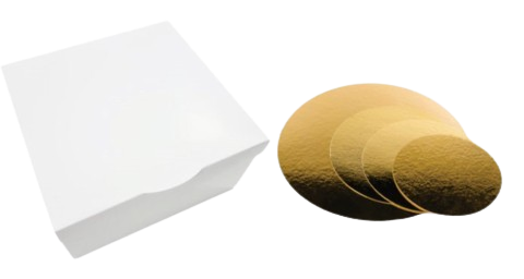 Cutie Tort Patrata cu capac atasat T30 + Disc Auriu D30 (3 mm) (Pret la 50 buc)