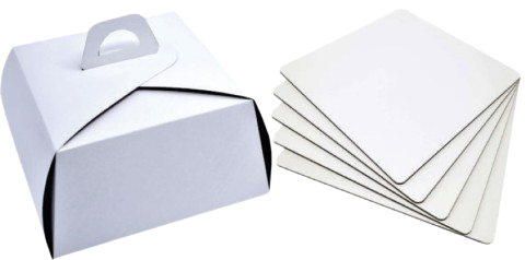 Cutii Tort T23 Duplex + Tavi Albe 21.5x21.5 (2 mm) (Pret la 50 buc)