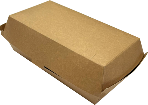 Cutie Meniu Burger kraft natur 20(23)x10.5(13)x7.5 cm (Pret la 500 buc)
