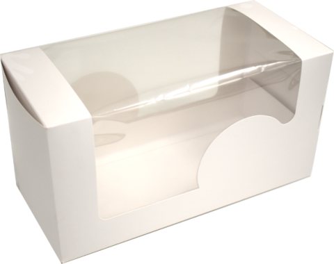 Cutii Cozonac cu Display 27x14x16 CM Albe (Pret la 50 buc)