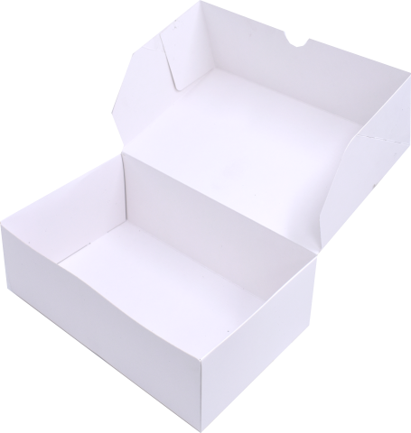 Cutii PRAJITURI CAPAC LIPIT 25x25x13 ALBE (Pret la 50 buc)