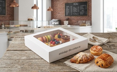 Cutii Albe cu display 18x21x10 cm (Pret la 50 buc)