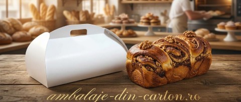 Cutii Cozonac 18x25x8(13) CM Albe (Pret la 50 buc)