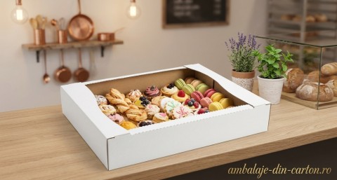Cutii Fursecuri 28x21x4 cm (700 Gr - aprox) (Pret la 100 buc)
