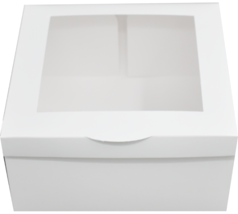 Cutii Fursecuri cu display 15x15x8 cm Albe (Pret la 100 buc)
